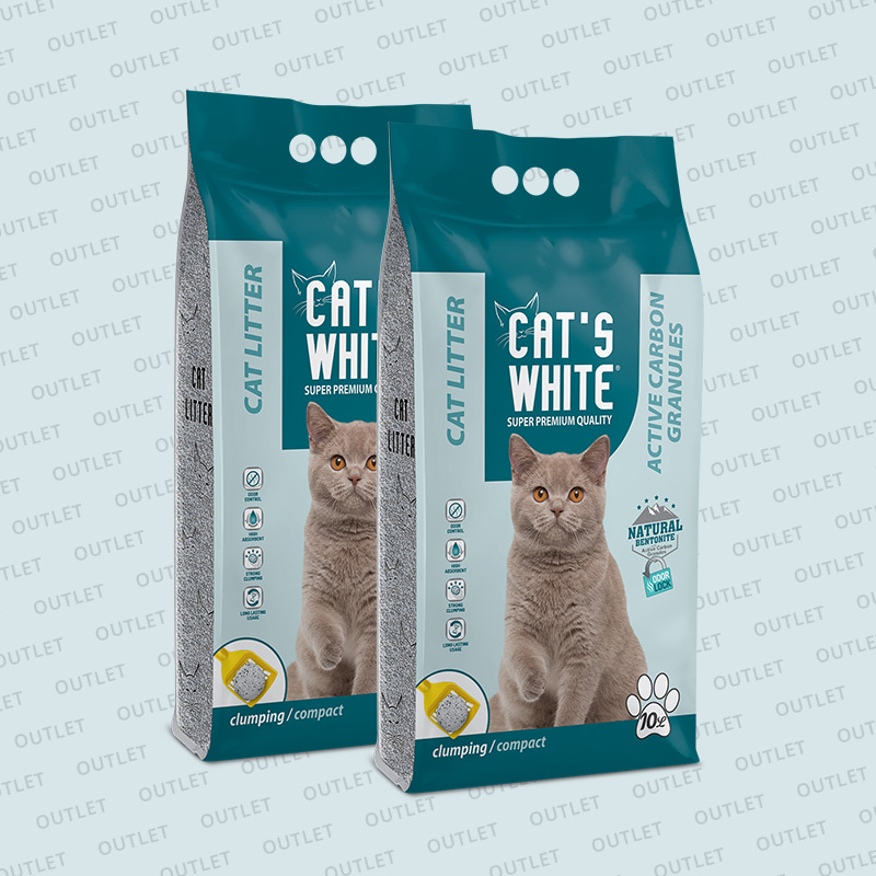 10L – Cat’s White W225 Natural, Aktif Karbon Granüllü