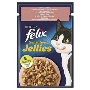 Felix Pouch Sensations Jellies Somon ve Karidesli Yaş Kedi Maması 85 Gr